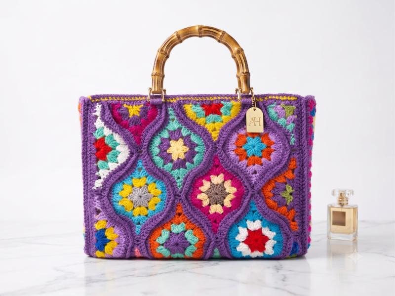 Handmade Bohemian Crochet Tote Bag